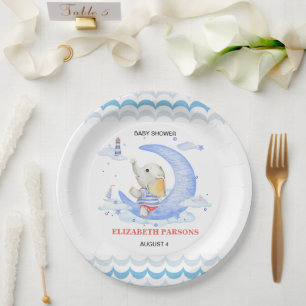 Baby Shower Nautical Theme Paper Plate