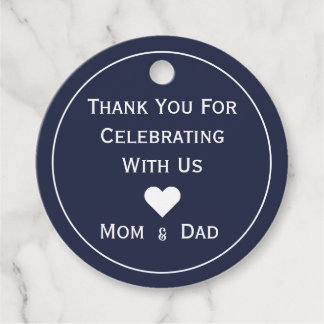 Baby Shower Navy and White Favour Tags