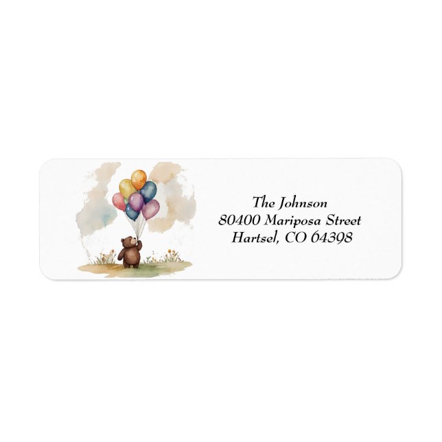 Baby shower neutre de l'ours (Devant)