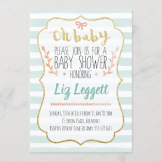 Baby shower neutre pour les femmes Invitation