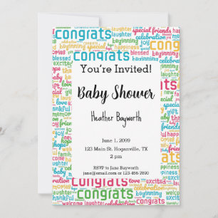 Baby Shower New Baby Congrats Invitation