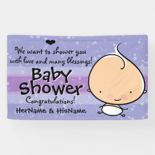 Baby Shower.New Baby.Surprise Party.Customizable Banner