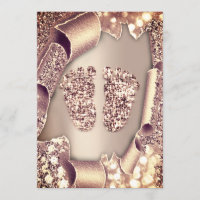 Baby Shower New Girl Boy Feet Glamour Rose 3D VIP