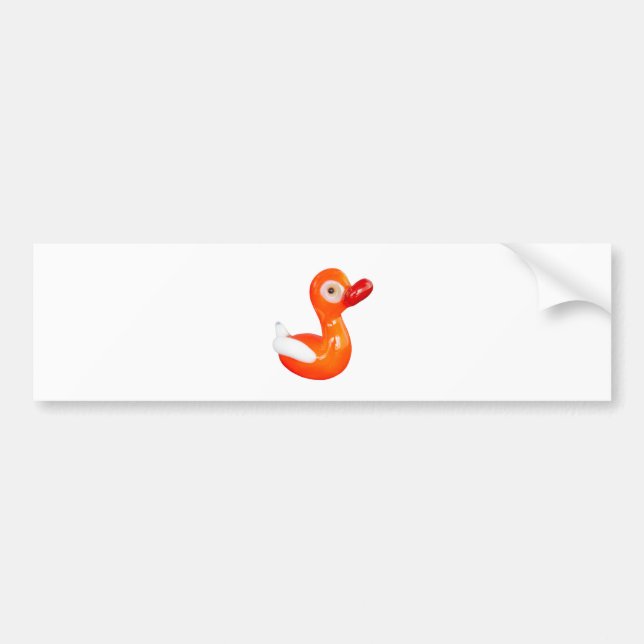 Baby Shower Orange duckling Bumper Sticker (Front)