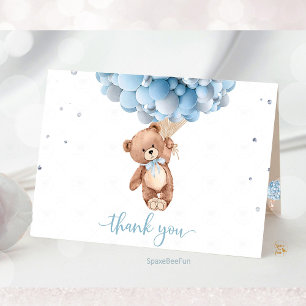 Baby shower ours en peluche Carte de remerciements