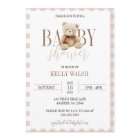 Baby shower Ours en peluche Invitation Ours neutre