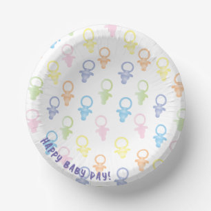 Baby Shower Paci Baby Paper Bowl Plate