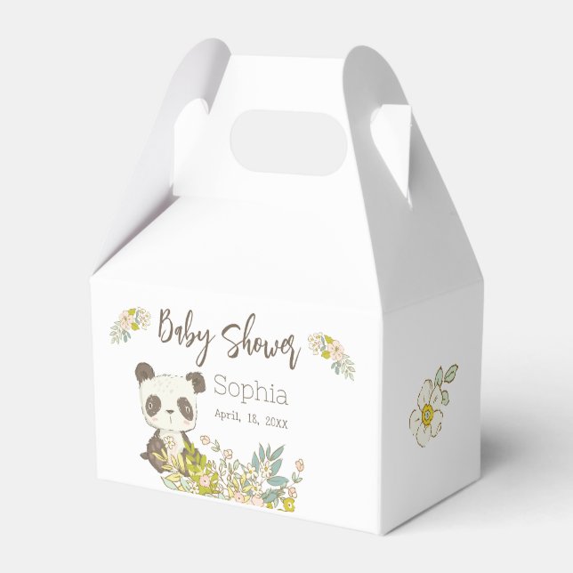 Baby Shower Panda Favor Box (Front Side)