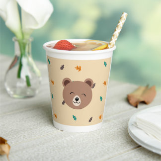 Baby Shower Paper Cases, Forest Animals Cups