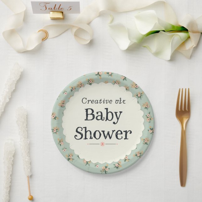 baby shower paper plate (Wedding)