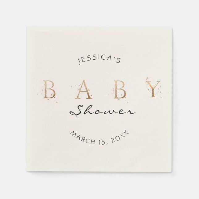 Baby Shower Paper Plates Napkin (Front)
