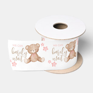 Baby Shower Paper Ribbon - Girl Baby Shower Satin Ribbon