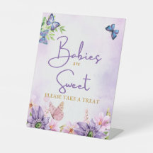 Baby shower papillon C'est une fille signe de piéd
