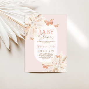 Baby shower papillon Invitation fille