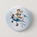 Baby Shower Party Baby Bear Pilot Blue Airplane 