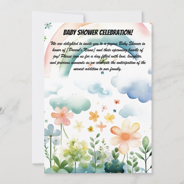 Baby Shower Party Invitation  (Front)