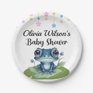 Baby Shower Party Plates, Frog Theme Plates