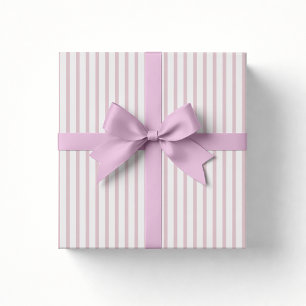 Baby shower pastel pink /Off-white striped   Wrapping Paper