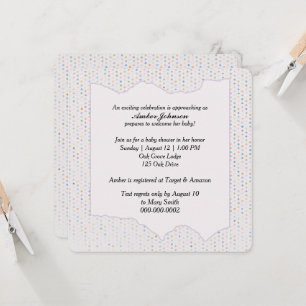 Baby Shower Pastel Polka Dots Invitation