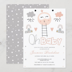 Baby Shower Pathway to the Moon Oh Baby Invitation