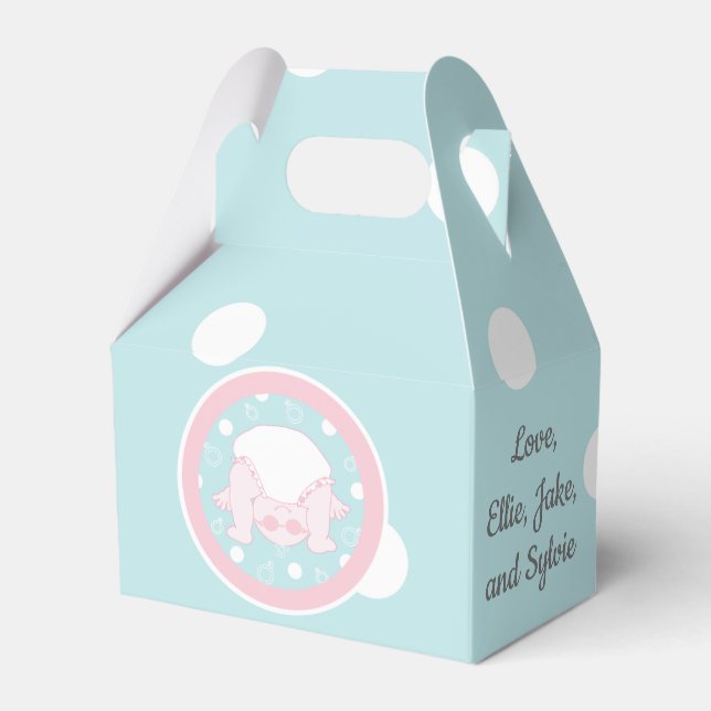 Baby Shower Peek A Boo Baby Favor Box (Front Side)