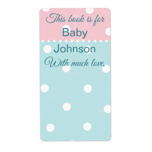 Baby shower "Peek-a-Boo" Bookplate feuille de 8