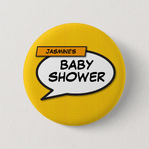 Baby Shower Personalized Funny Modern 2 Inch Round Button