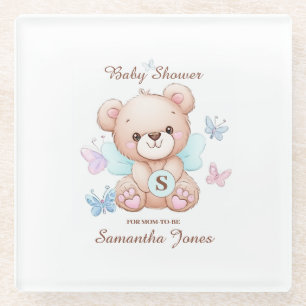 Baby Shower Personalized Glass Coaster