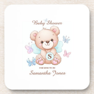 Baby Shower Personalized Hard Plastic Coaster