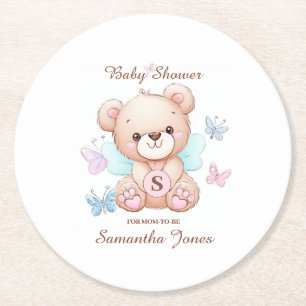 Baby Shower Personalized Paper Coaster