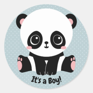 Baby shower personnalisable Panda C'est un Sticker