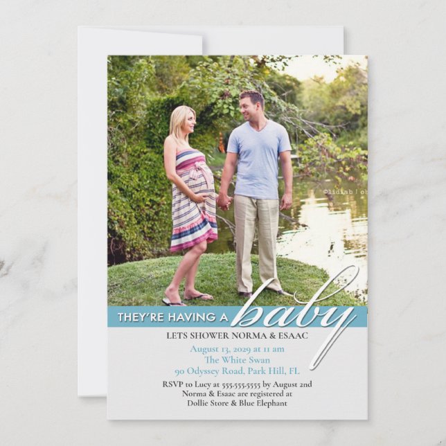 Baby shower Photo Invitation Appartement (Devant)