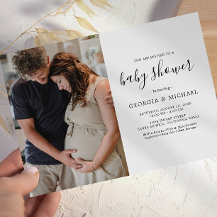 Baby shower photo moderne simple Invitation