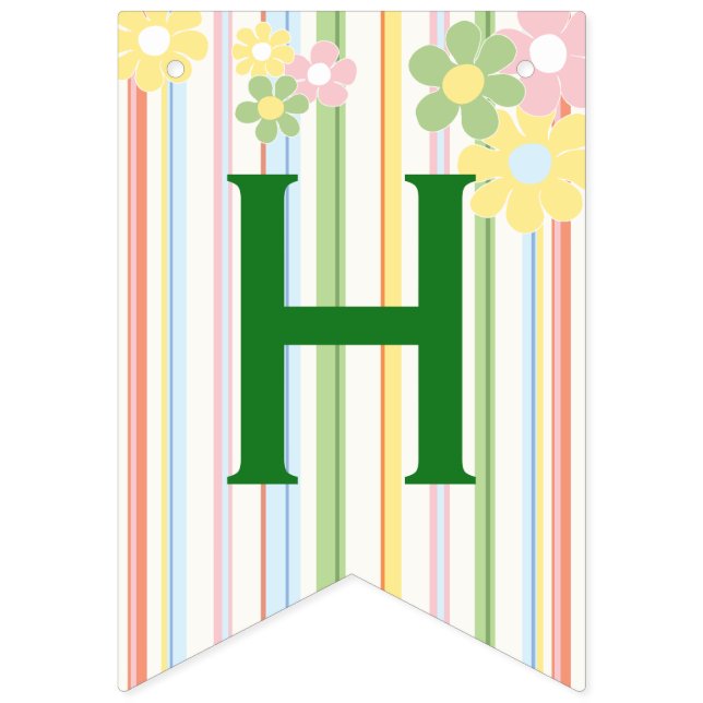 Baby Shower "Picnic Floral" Swallowtail Banner (First Flag)
