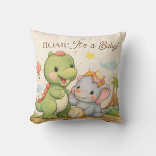 Baby Shower Pillow, Dream Big, Elephant   Gift Throw Pillow