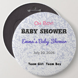 Baby Shower Pin   Team Girl   Team Boy   Favor