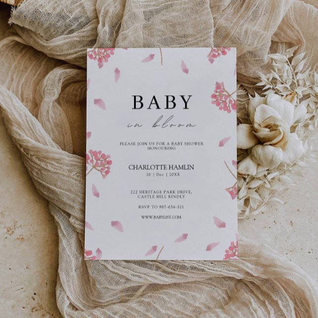 Baby Shower Pink Invitation Template (Baby Shower Pink Invitation Template)