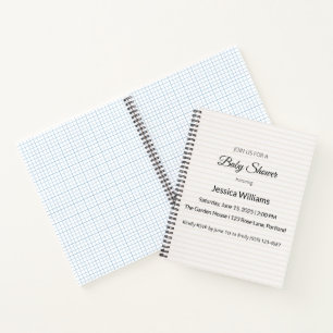 Baby Shower Planner Notebook   Elegant Neutral