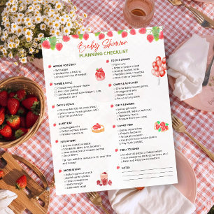 Baby Shower Planning Checklist Strawberry Theme