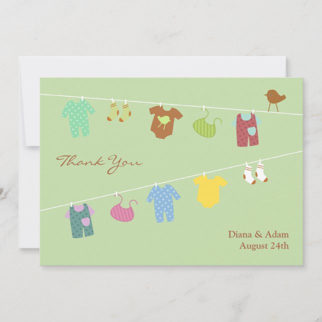 Baby shower plat Merci (Devant)