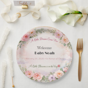 Baby Shower Plates Blossom Dream Theme