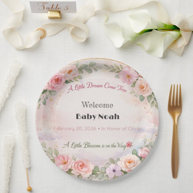Baby Shower Plates | Blossom Dream Theme (Wedding)