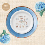 Baby Shower Plates Cowboy Themed Baby Shower<br><div class="desc">Create a beautifully coordinated party table with these adorable A Little Cowboy is on the Way Baby Shower themed paper plates, designed to add charm and convenience to your cowboy-themed celebration. * Full-Colour Printed Design: Printed with vibrant, high-quality colour for a polished look that elevates your table setting while still...</div>
