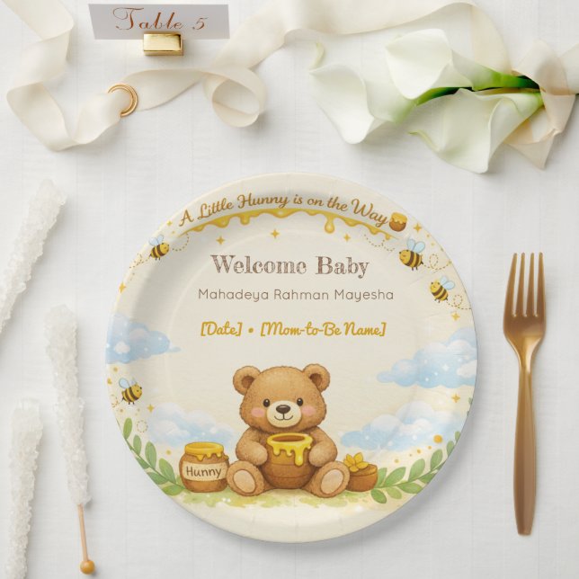 Baby Shower Plates | Hunny Bear Theme (Wedding)