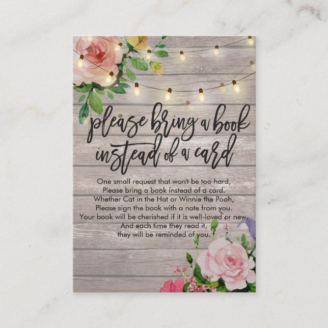 Baby Shower Please Bring a Book Instead of a Card (Front)