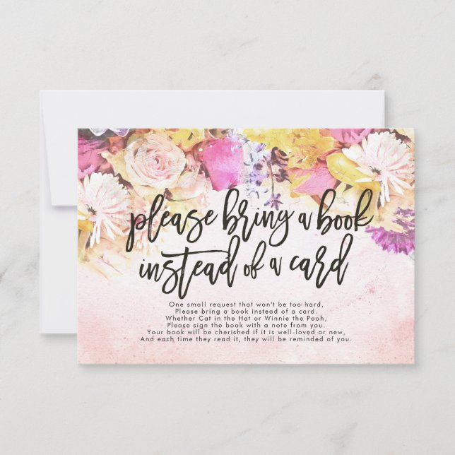 Baby Shower Please Bring a Book Instead of a Card (Front)