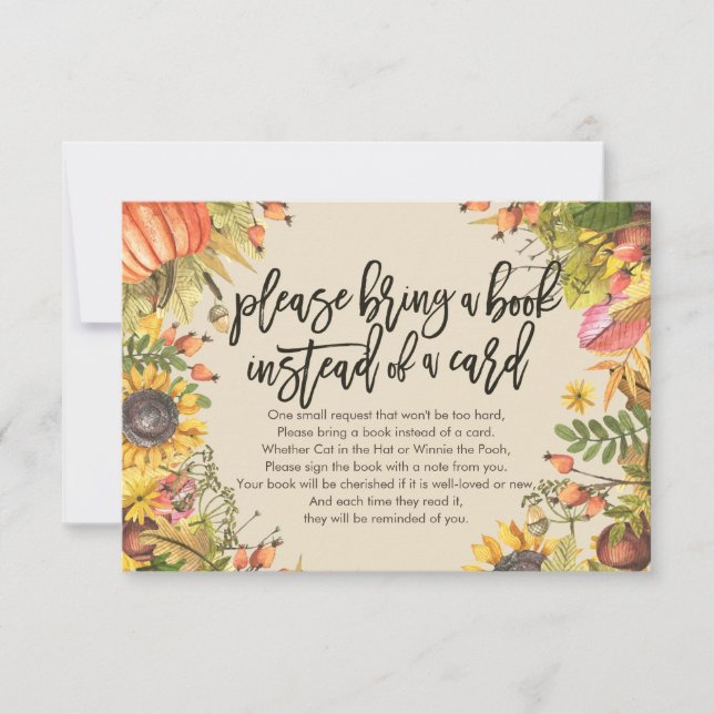 Baby Shower Please Bring a Book Instead of a Card (Front)
