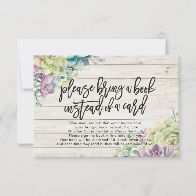Baby Shower Please Bring a Book Instead of a Card (Front)