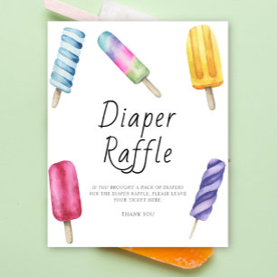 Baby shower Popsicle - affiche de tombole de la co