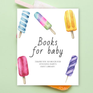 Baby shower Popsicle - livres pour bébé poster